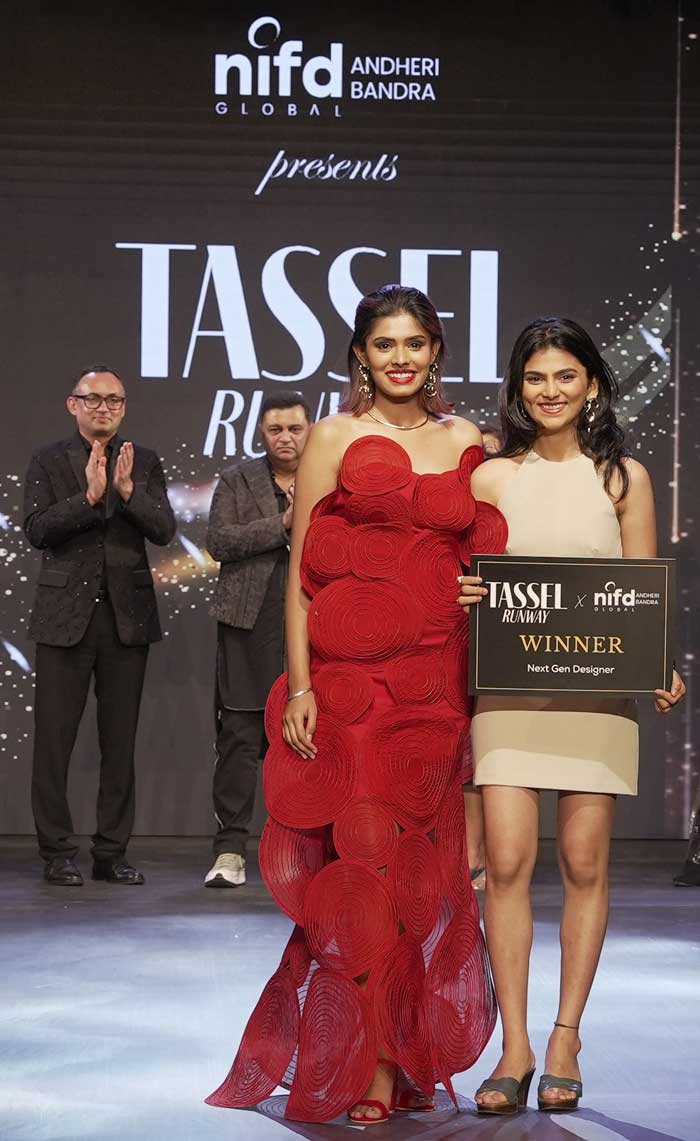 Fashion design course students at NIF Global Mumbai fashion design institute in Mumbai runway event